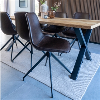 Side spisebordsstol med drejesokkel